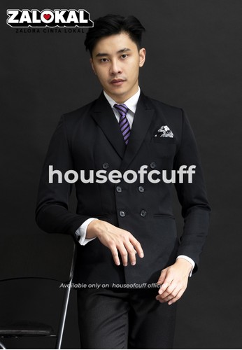 Jual House of Cuff Jas Double Breast Hitam Blazer Formal Pria Jas Nikah  Original Maret 2023| ZALORA Indonesia ®