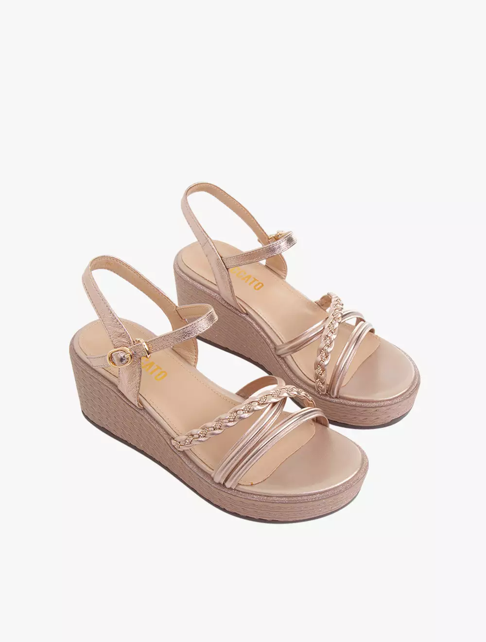 Staccato Women's 22181-CH0 Sandal Wedges - Champagne