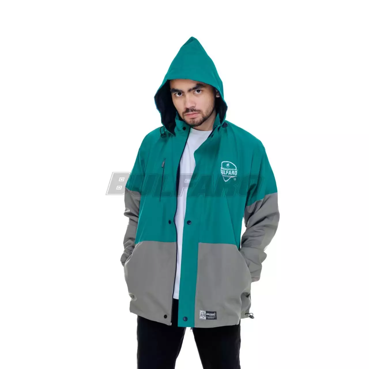 Jaket Taslan Hoodie Outdoor Tosca Grey