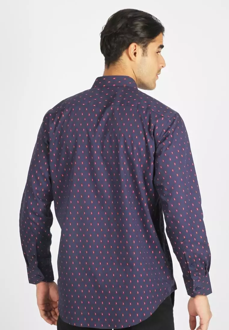 Kemeja Guy Laroche Lengan Panjang Tyree Nav