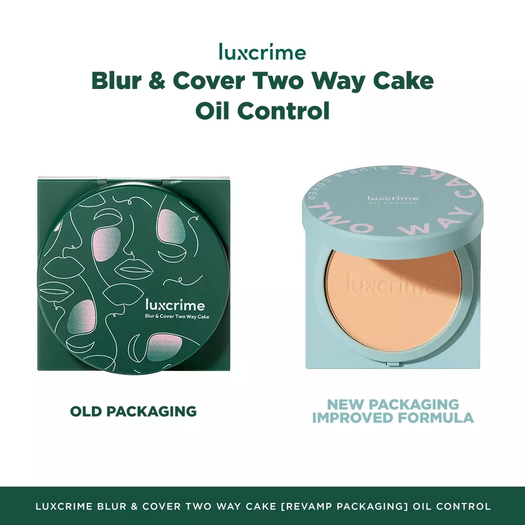 NEW Oil Control Luxcrime Blur & Cover Two Way Cake - Opera