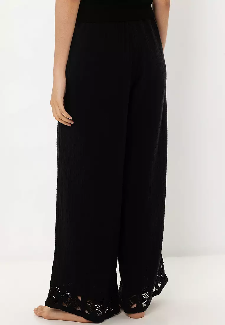 Woven Wide Leg Beach Pants - Asia Fit