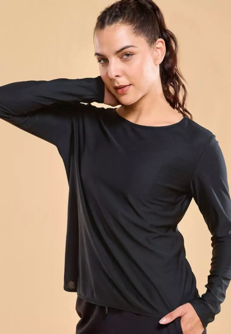 Energia Women's Quick-Dry Long Sleeve Gym Top - Lightweight, Breathable, Premium Fit