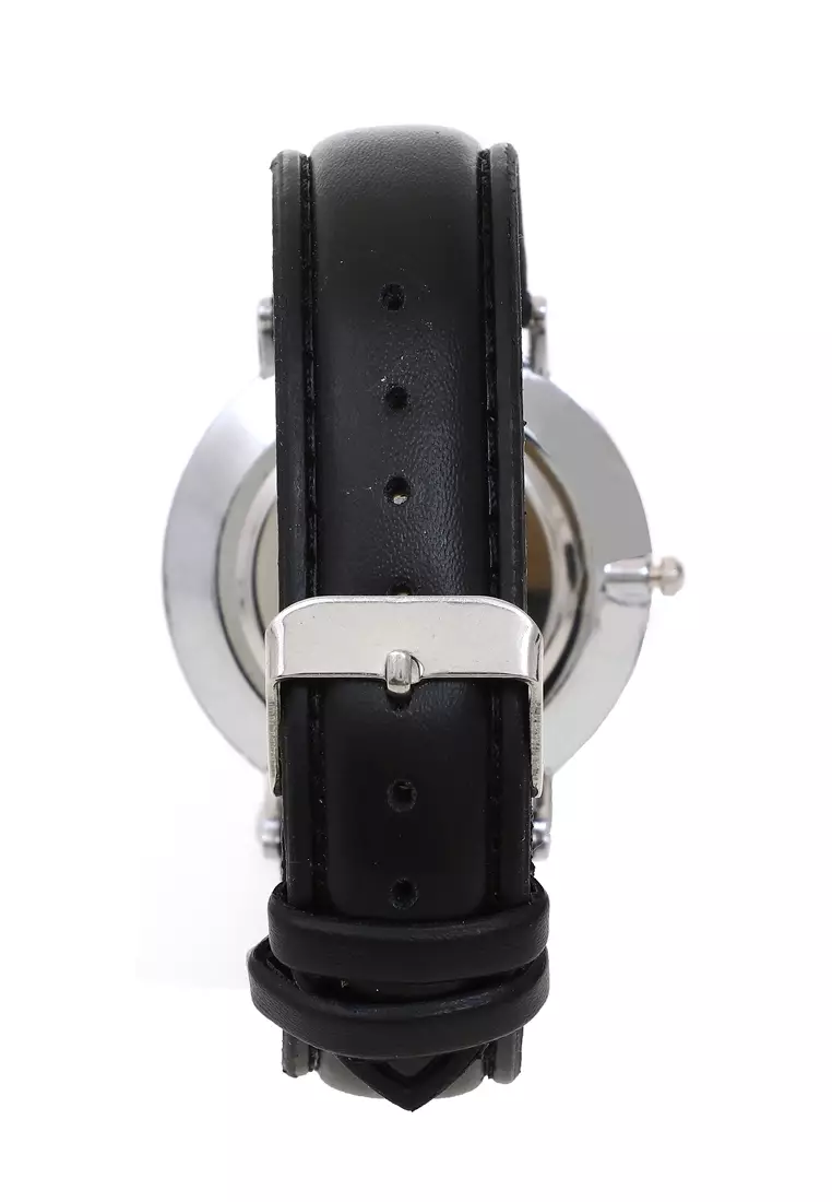 Jam Tangan Casual Analog Waterproof Strap Tali Material Kulit Leather YF44 ORIGINAL