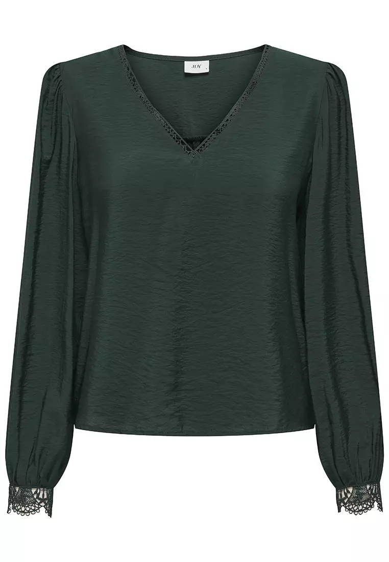 Camille Long Sleeve Lace V-Neck Top