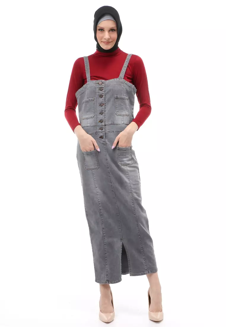 Overall sale jeans muslimah