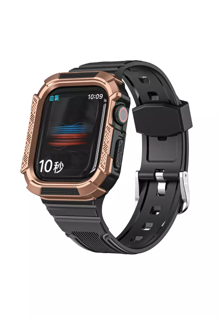 Gold apple watch series 4 with black on sale band