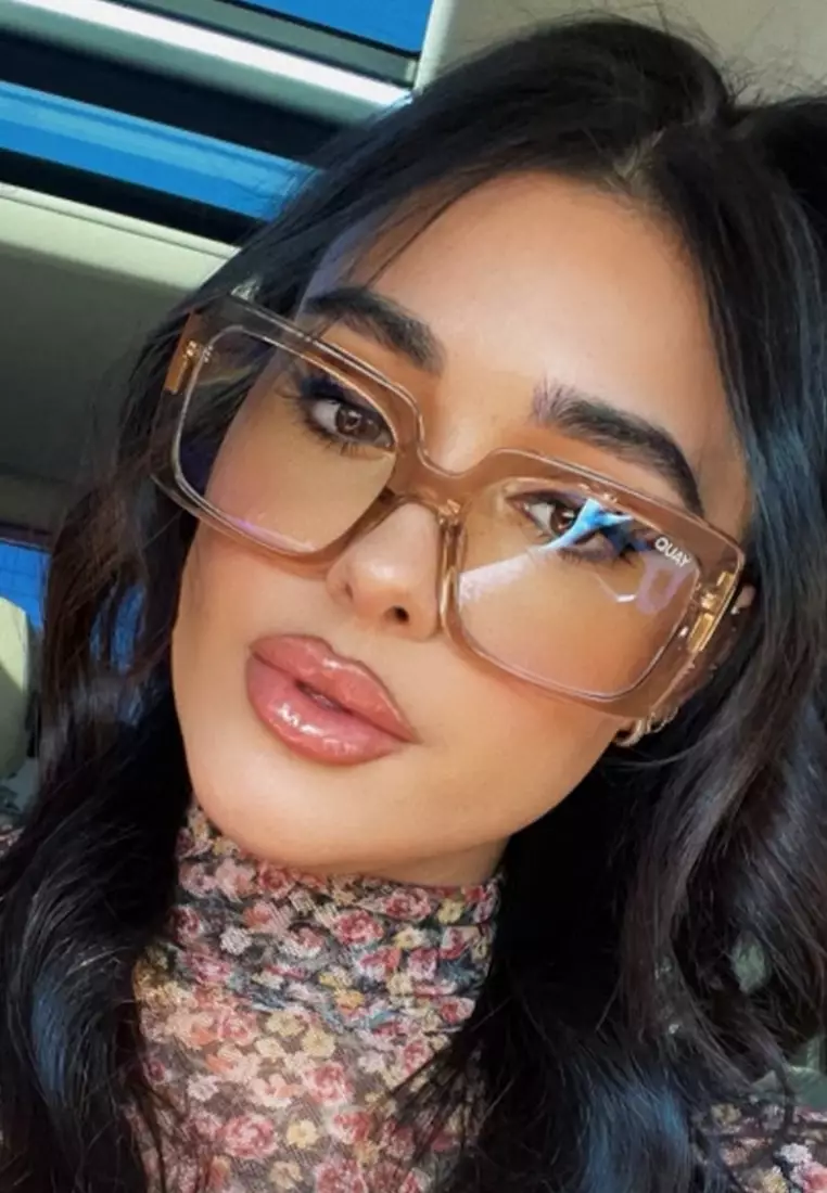 Total Vibe Blue Light Glasses - Tan/Clear