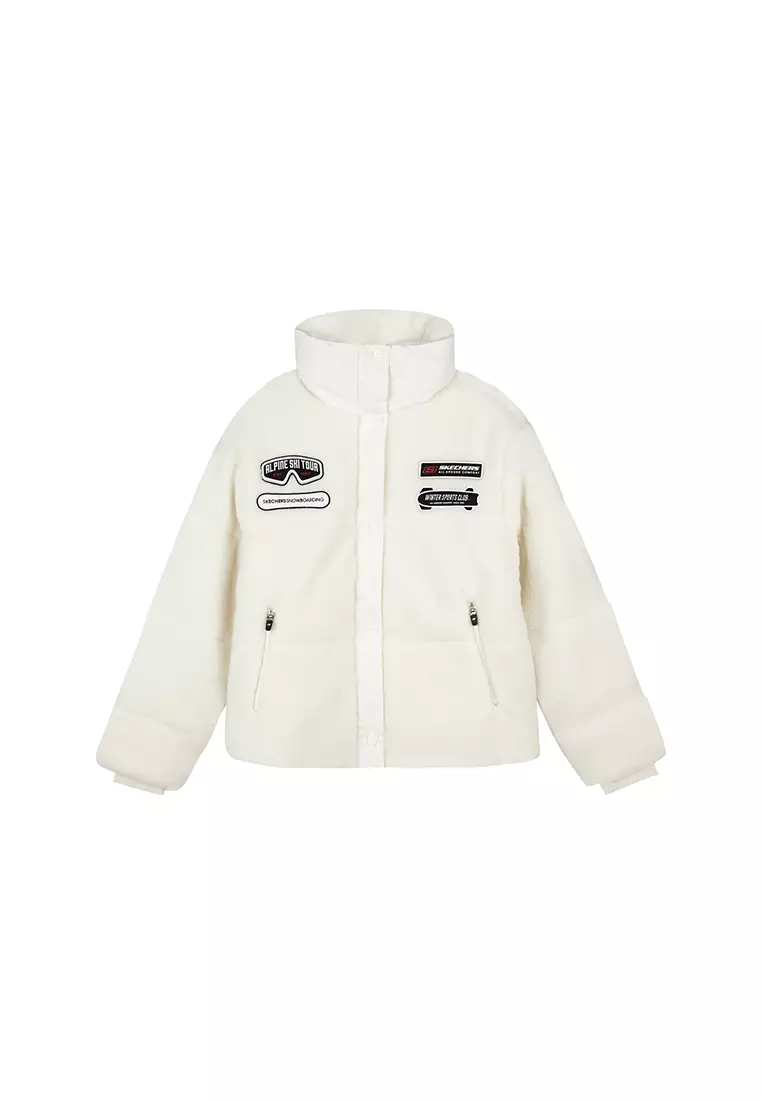 Skechers jacket kids white deals