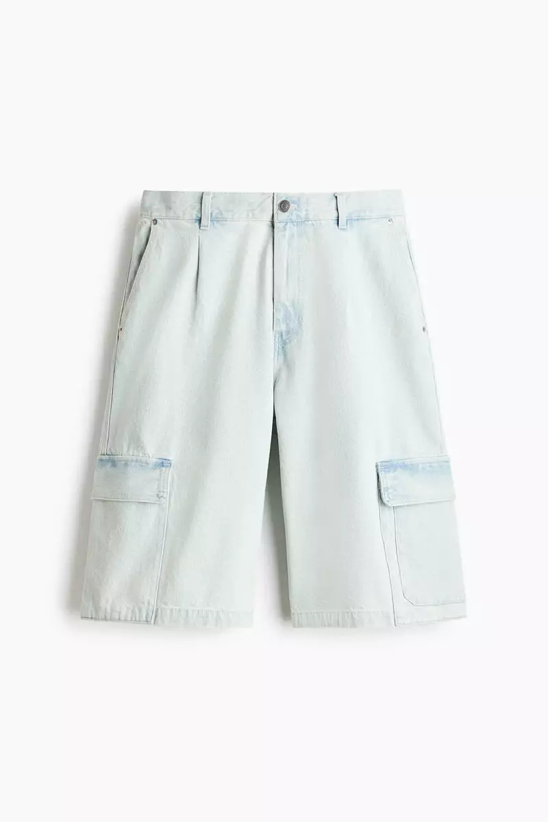 Loose Fit Cargo denim shorts