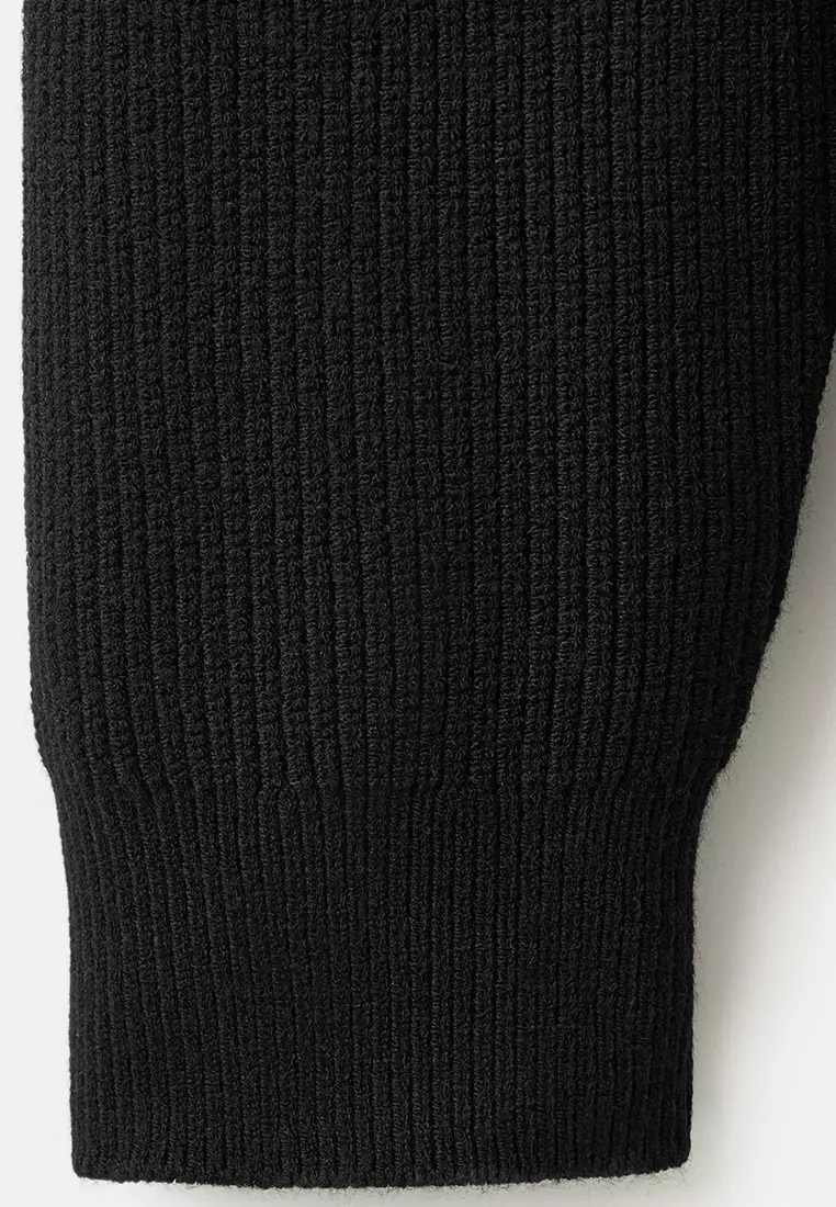 針織衛衣連拉鍊領