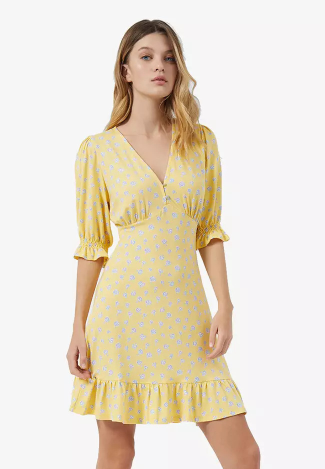 French Connection Peony Doria Eco Puff Sleeve Dress 2024 Buy
