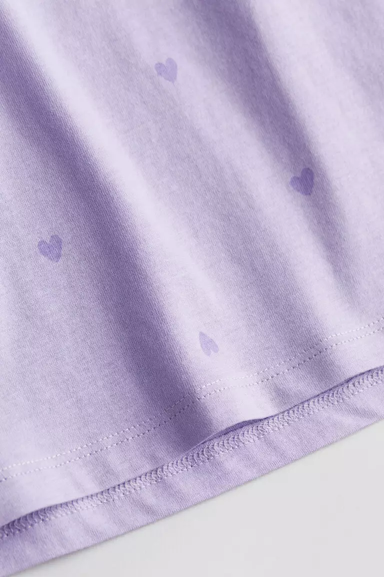 Patterned cotton jersey T-shirt