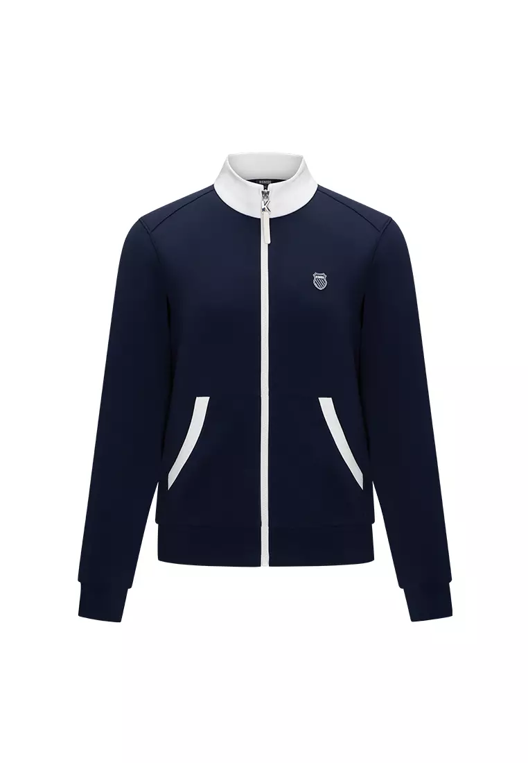 WOMEN'S K-SWISS LOGO COLOR BLOCK KNITTED JACKET