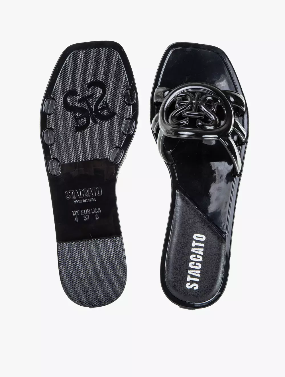 Staccato CT006-005 Women's Flat Sandals - Black