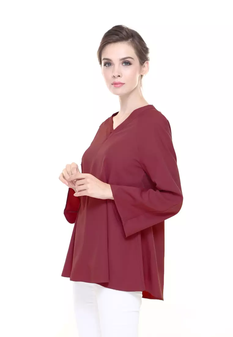 Vivi Top in Maroon