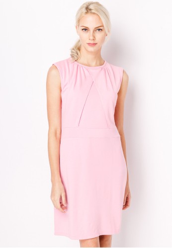 Cross Flap Pink Dress