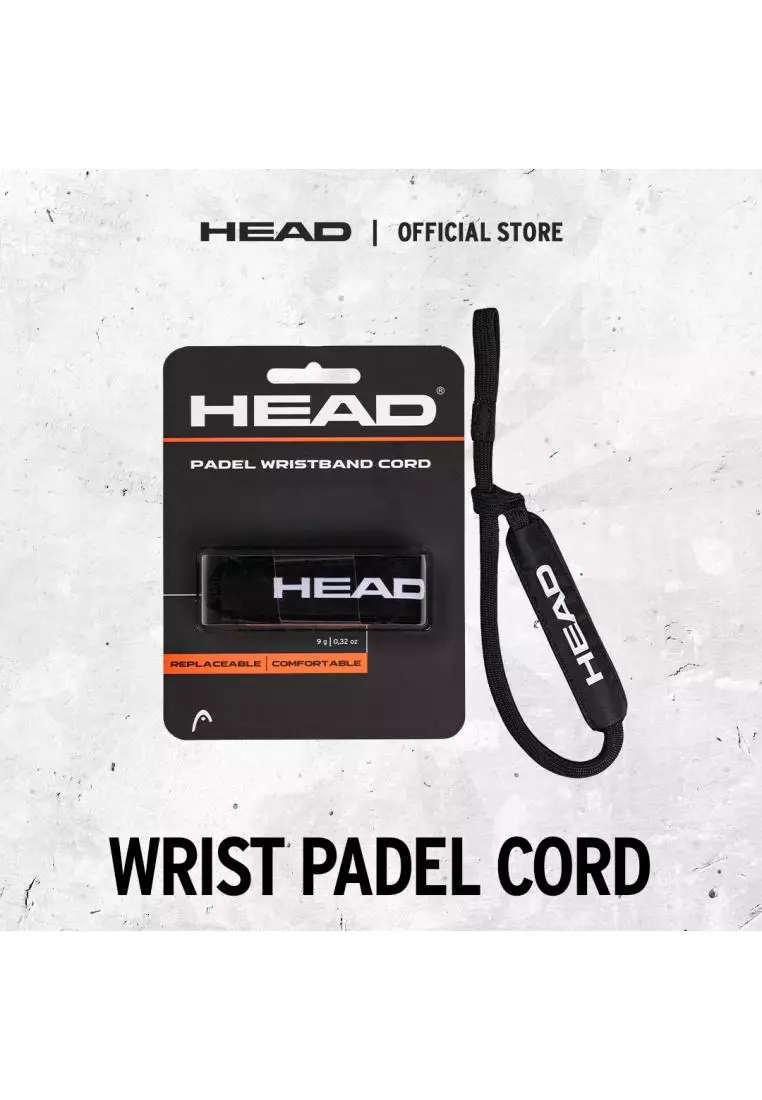 Jual Head HEAD Padel Wrist Cord Comfort Bk 288076 - Wrist Strap Raket ...