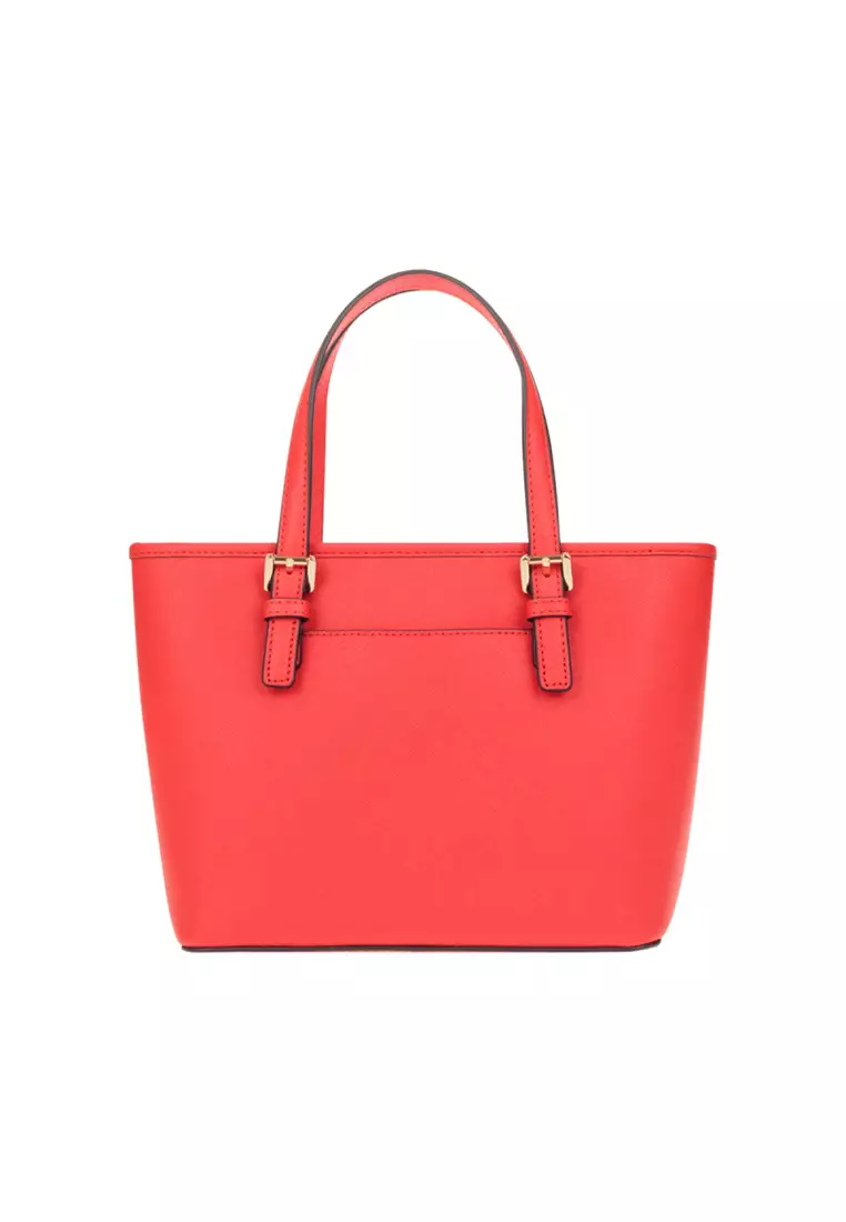 Red and black deals michael kors bag