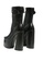 London Rag black Croc High Block Heeled Chunky Ankle Boots in Black 2AD92SHB2C6EC4GS_3