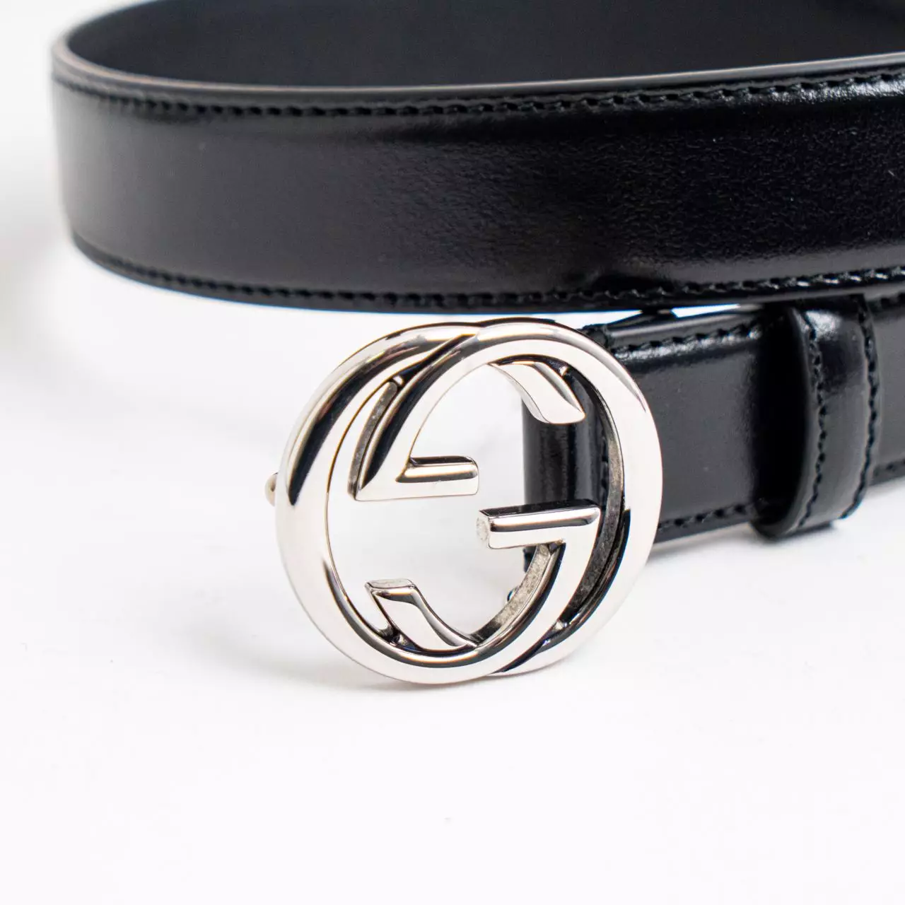 [4.4PRIL KEJUTAN HARGA] Interlocking GG Thin Belt 25mm Black Phw