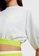 ESPRIT white ESPRIT Cropped Neon Rib Cuff Logo Tee C2466AACAB1A93GS_4