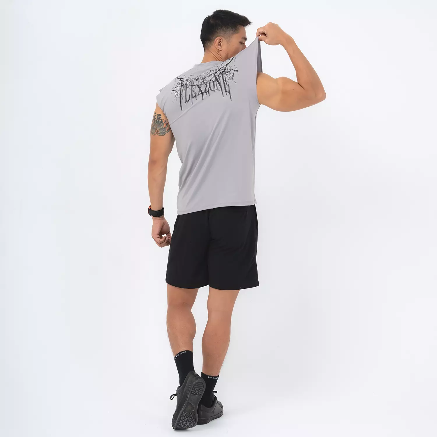 Sports Sleeveless Gothic style Grey