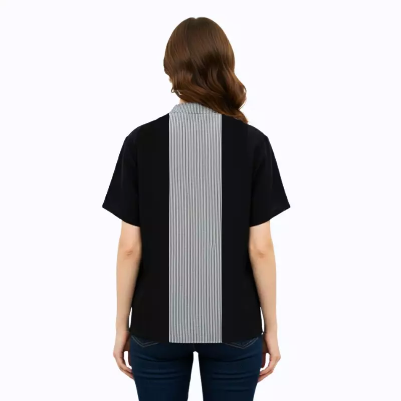 Blouse Batik Wanita - Bhatara Batik Fidelya - Atasan Batik Modern Lengan Pendek