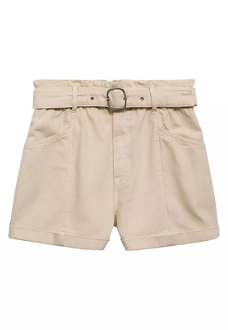 Denim Shorts with Belt