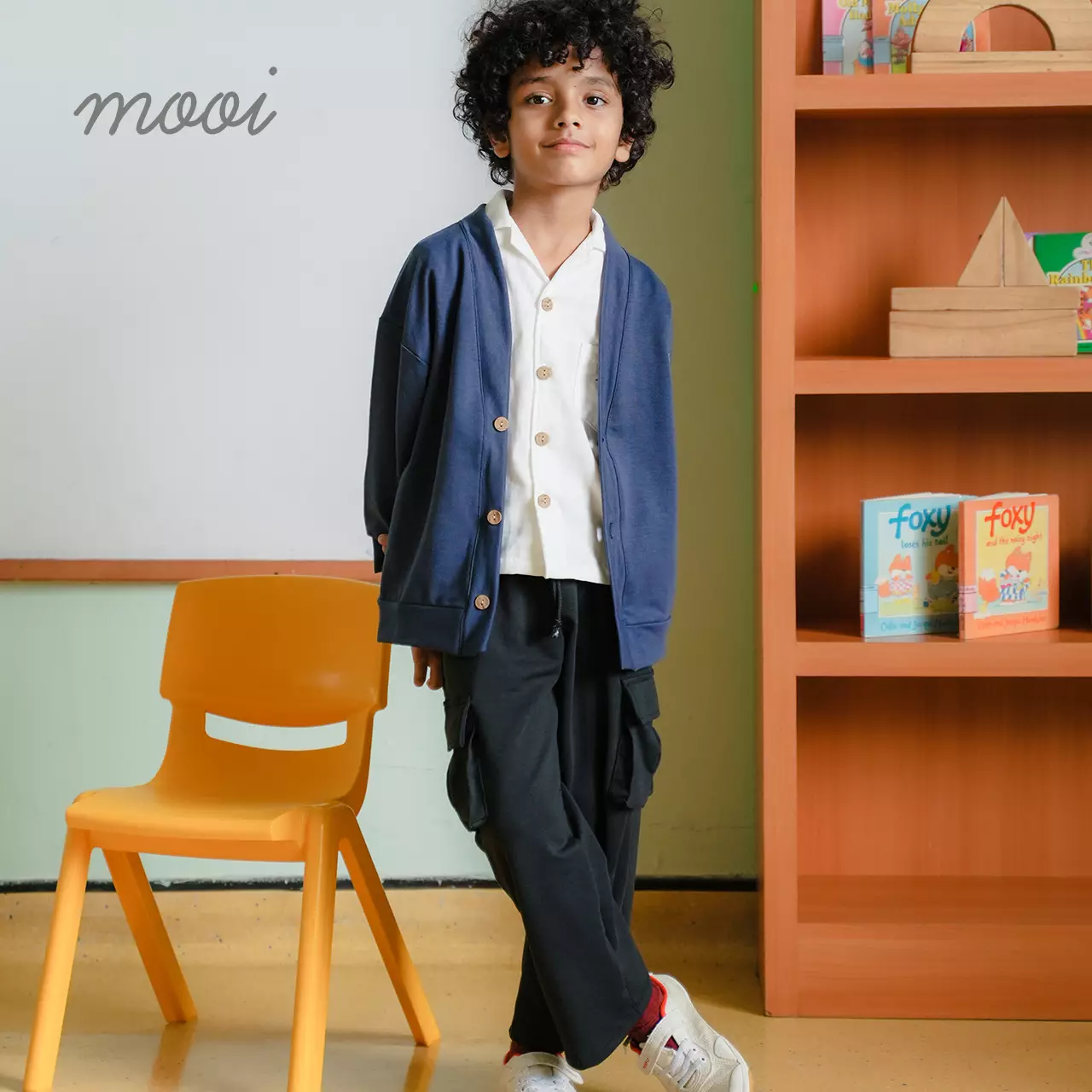Mooi Celana Panjang Cargo Anak Laki-Laki Calvin Cargo Pants - Brown Sand