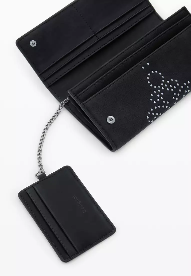 Large studded cardholder wallet
