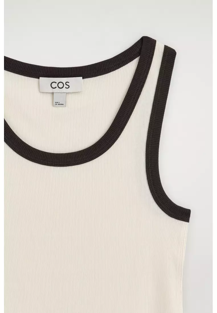RIBBED COTTON TANK TOP