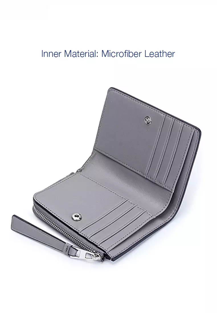 Genuine Leather Color Patching Bifold Wallet JW YT-109