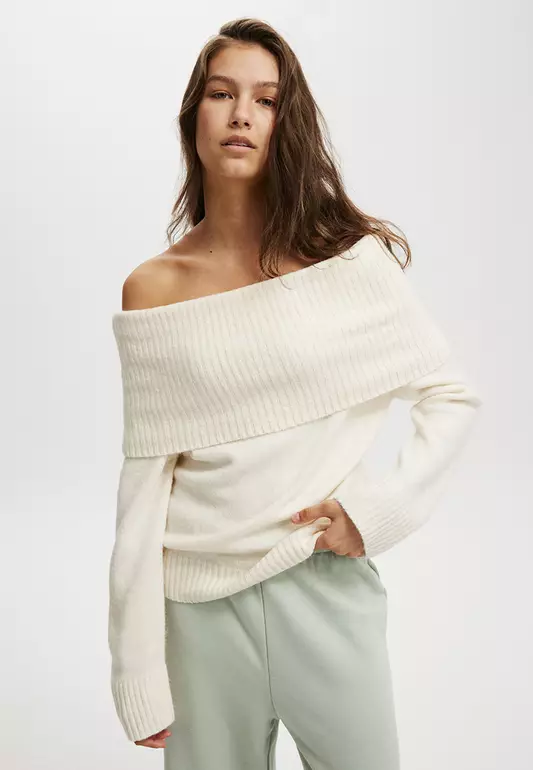 Luxe Off Shoulder Pullover
