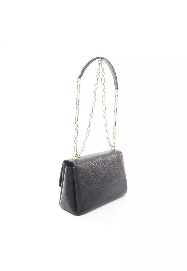 Pre-loved kate spade CARLYLE MEDIUM SHOULDER BAG carlyle Medium chain shoulder bag leather black