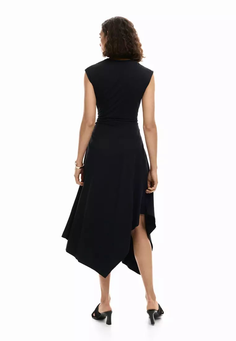 Asymmetric floral dress