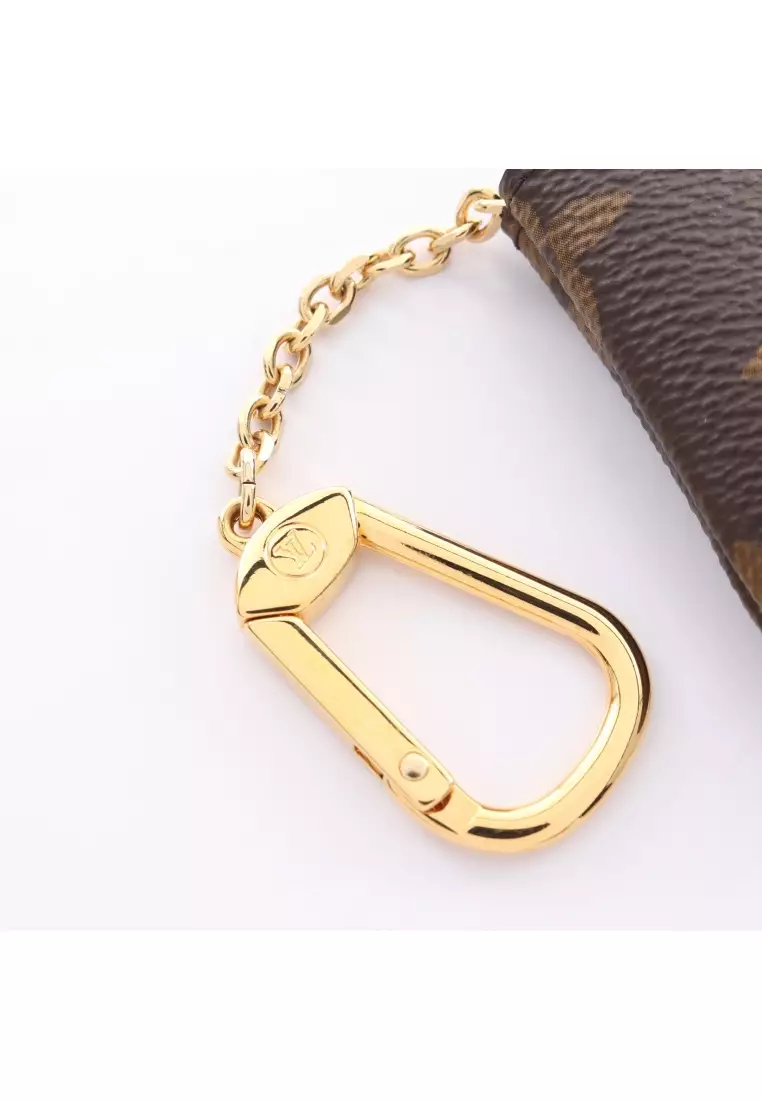 Louis Vuitton Empreinte Pochette Cle Coin Case Navy Key Ring w/Storage Bag  Boxed