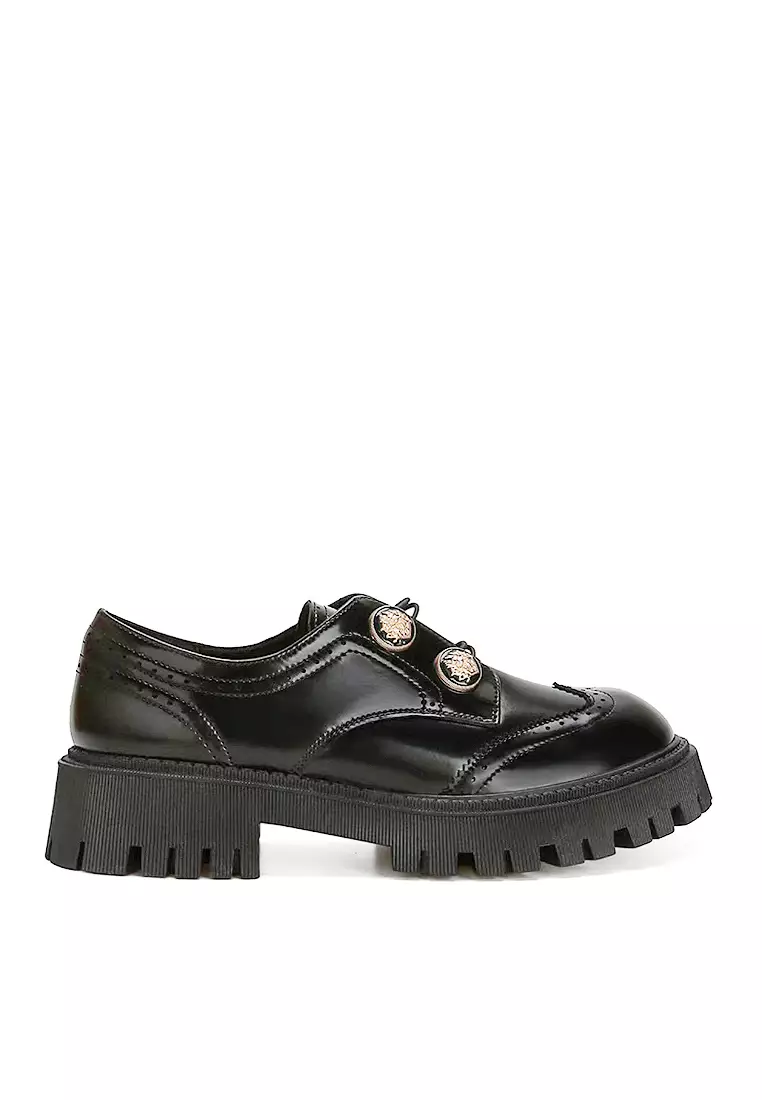 Discount on Twenty Eight Shoes  shoes - SKU: VANSA Stylish Carved Buckle Loafers VSW-F2886-7