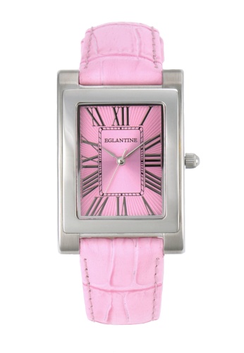 EGLANTINE 粉紅色 EGLANTINE® Lily 女士鋼石英手錶粉色錶盤和皮革錶帶 458DEACBC45F68GS_1