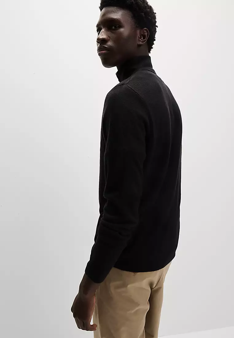 Cashmilon™ High Neck Half Zip Jumper