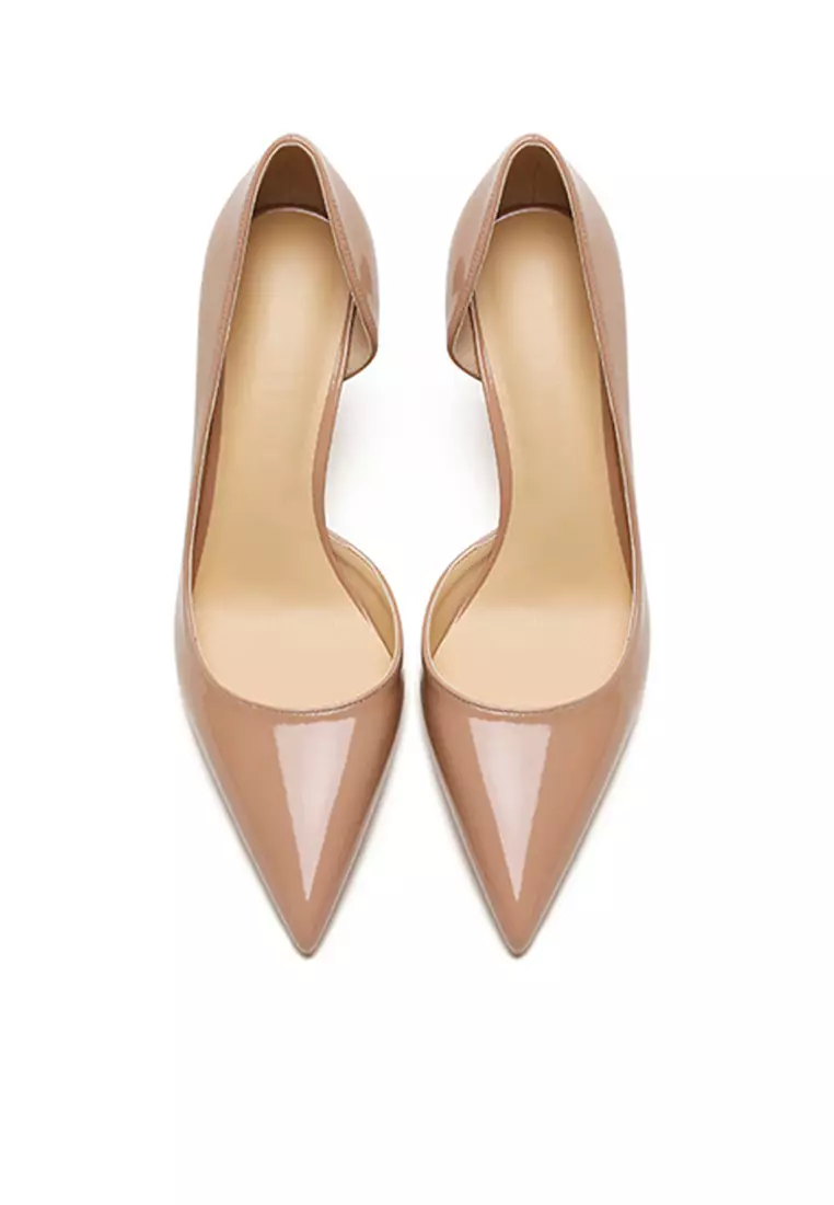 6CM Pointed Patent D'Orsay High Heel Shoes HZL164
