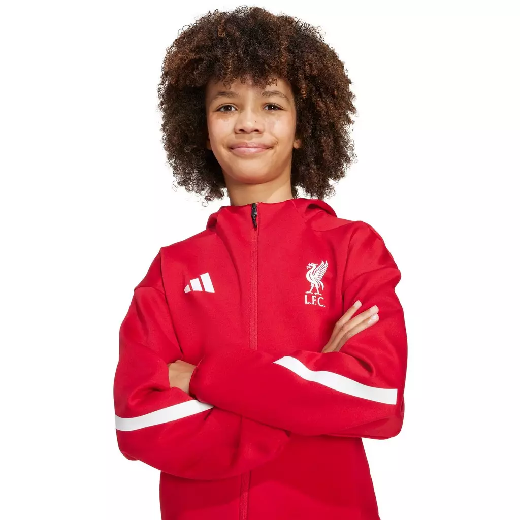 ADIDAS Liverpool FC ADIDAS Z.N.E. Anthem Jacket Kids JW5482 - Jaket Anak (Merah)