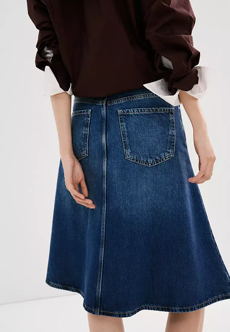 Midi Denim Skirt