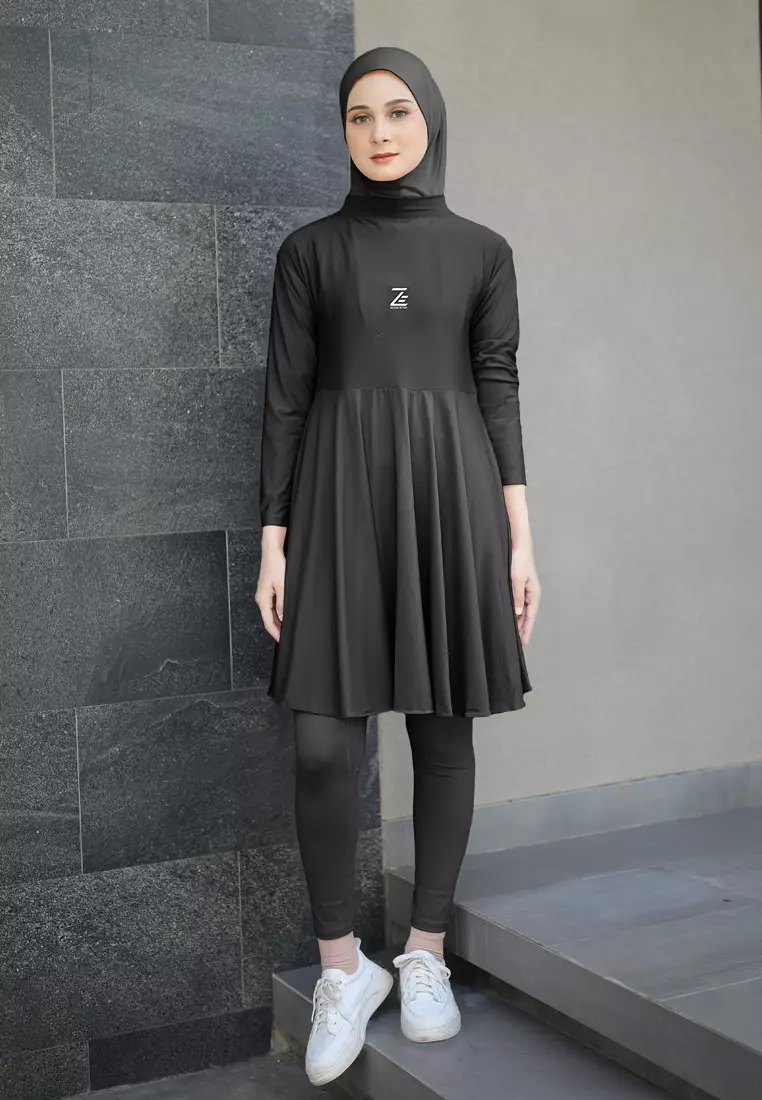 Zelena - Atasan Olahraga Wanita Ivy Longsleeve Tunic Bigsize
