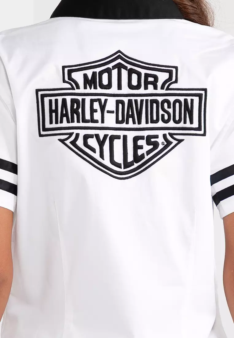 HARLEY-DAVIDSON レディースシャツ XS Buy Harley-Davidson Harley-Davidson Bar & Shield Zip Front Shirt