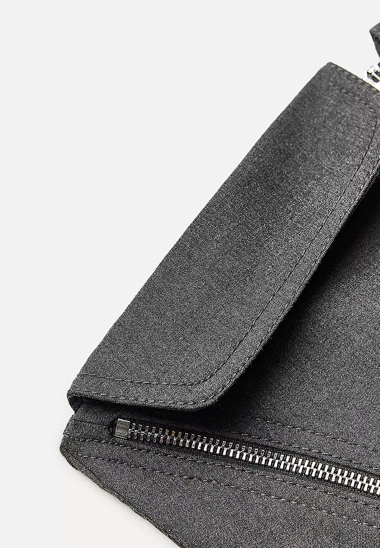 新品・即発送★ OAF LAYERED WOOL BUSTIER GRAY WOOL BLEND COAT ZW COLLECTION - White / Gray | ZARA United