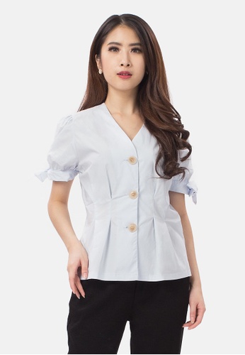 MKY Clothing MKY Tied Up Sleeve Blouse C4681AAE665C03GS_1