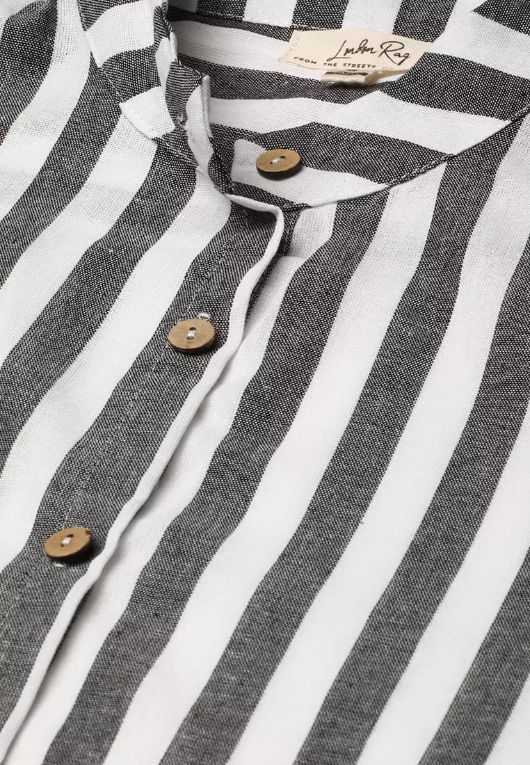 Black Striped Long Sleeve Shirt