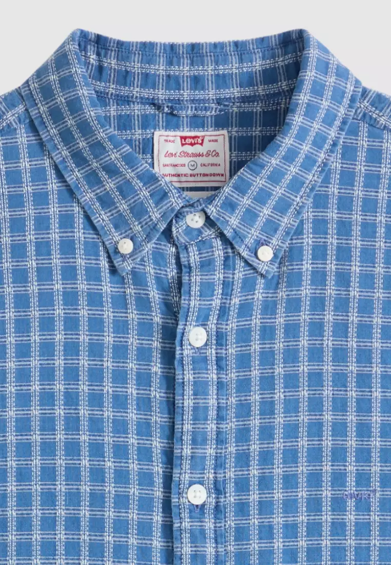 Men's Short-Sleeve Authentic Button-Down Shirt A9161-0024