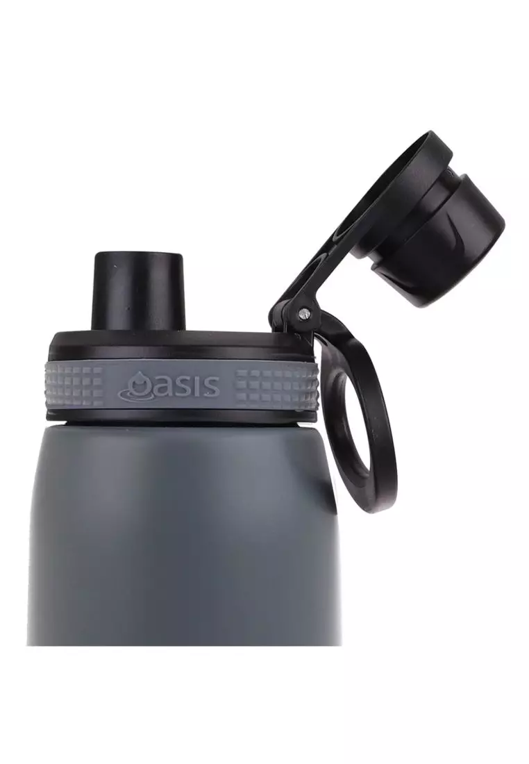 Oasis Stainless Steel Insulated Sports Water Bottle with Screw Cap 550ML - Steel